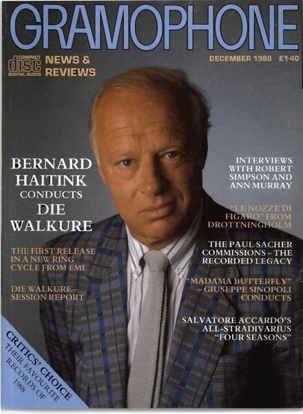 Gramophone – December 1988 Cover