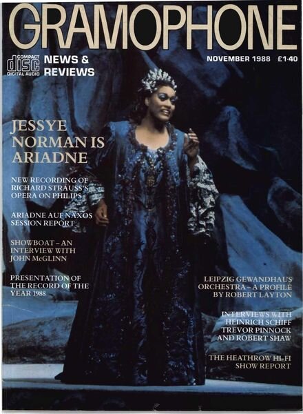 Gramophone – November 1988 Cover
