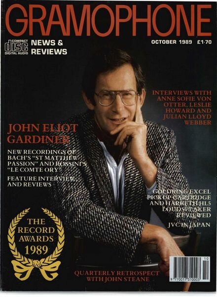 Gramophone – October 1989 Cover