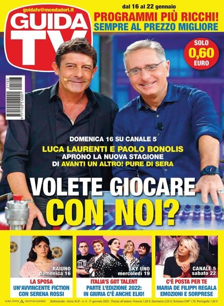 GuidaTV – 11 gennaio 2022 Cover