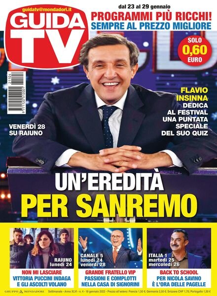 GuidaTV – 18 gennaio 2022 Cover