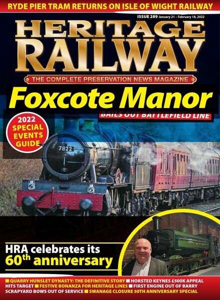Heritage Railway – Issue 289 – January 21, 2022 Cover