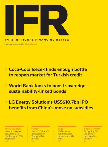 IFR Magazine – January 15, 2022 Cover