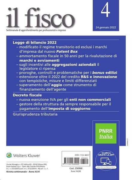il fisco – 24 Gennaio 2022 Cover