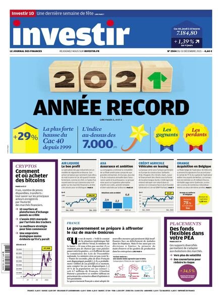 Investir – 31 Decembre 2021 Cover