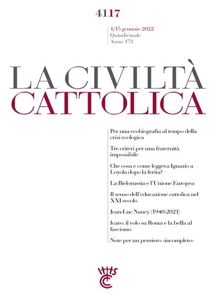 La Civilta Cattolica – 1 Gennaio 2022 Cover