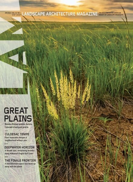 Landscape Architecture Magazine USA – January 2022 Cover