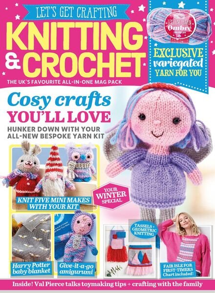 Let’s Get Crafting Knitting & Crochet – Issue 137 – December 2021 Cover