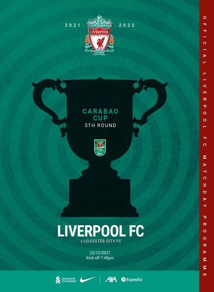 Liverpool FC Programmes – Liverpool vs Leicester CC – 22 December 2021 Cover