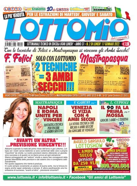Lottomio del Lunedi – 17 Gennaio 2022 Cover