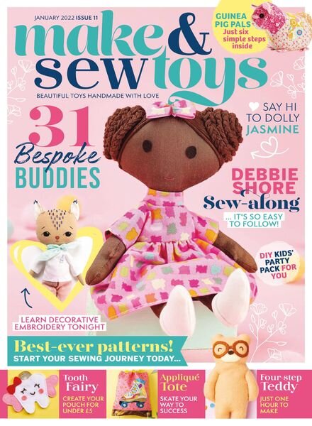 Make & Sew Toys – January 2022 Cover