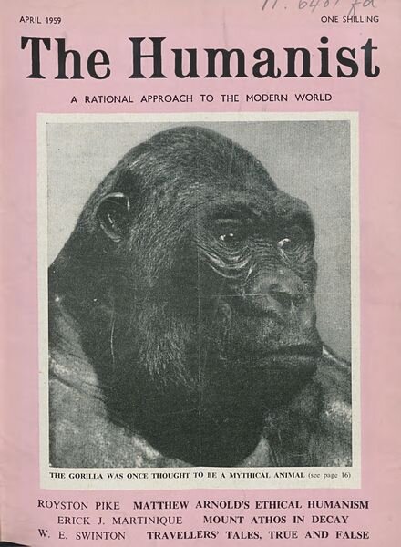 New Humanist – The Humanist, April 1959 Cover