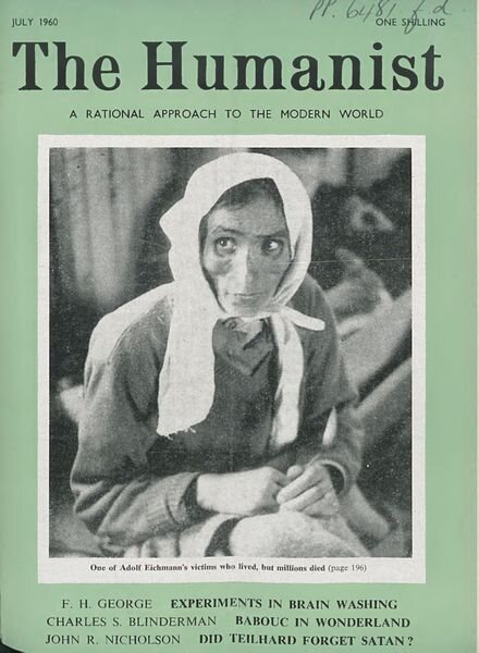 New Humanist – The Humanist, July 1960 Cover