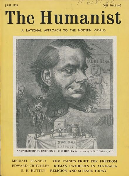 New Humanist – The Humanist, June 1959 Cover