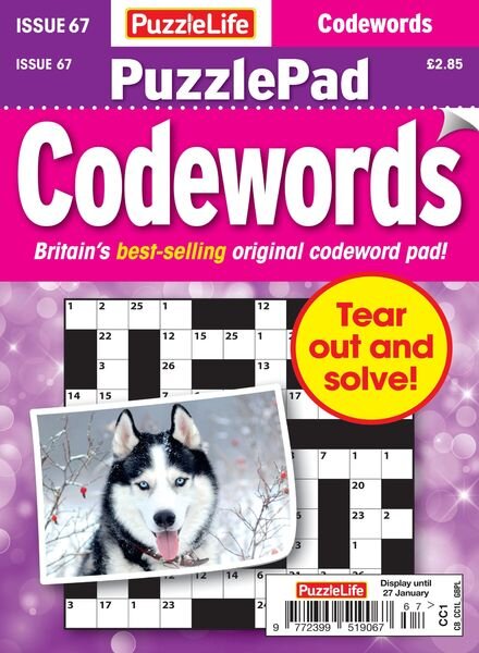 PuzzleLife PuzzlePad Codewords – 30 December 2021 Cover