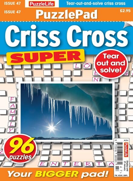 PuzzleLife PuzzlePad Criss Cross Super – 30 December 2021 Cover