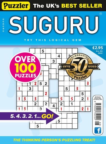 Puzzler Suguru – January 2022 Cover