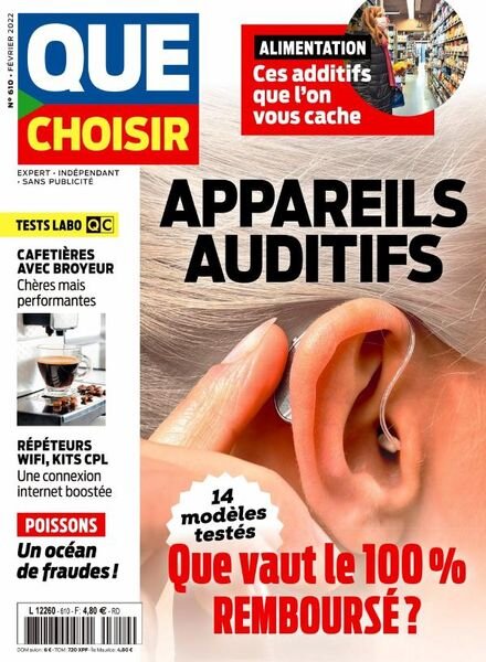 Que Choisir – Fevrier 2022 Cover