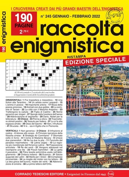 Raccolta Enigmistica – gennaio 2022 Cover