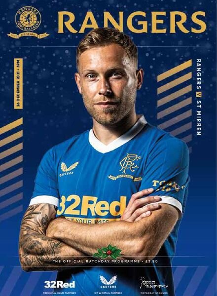 Rangers Football Club Matchday Programme – Rangers v St Mirren – 26 December 2021 Cover