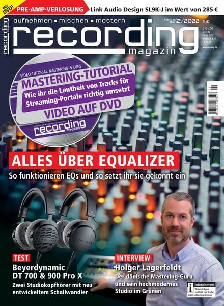 Recording Magazin – Februar 2022 Cover