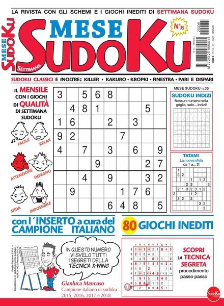 Settimana Sudoku Mese – 14 gennaio 2022 Cover
