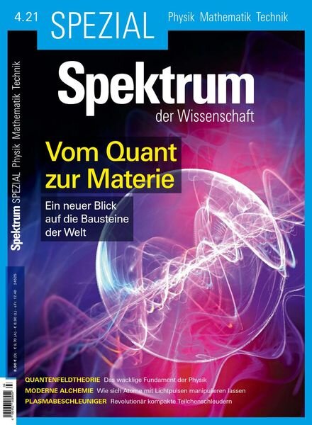 Spektrum der Wissenschaft Spezial – Physik Mathematik Technik – Nr4 2021 Cover
