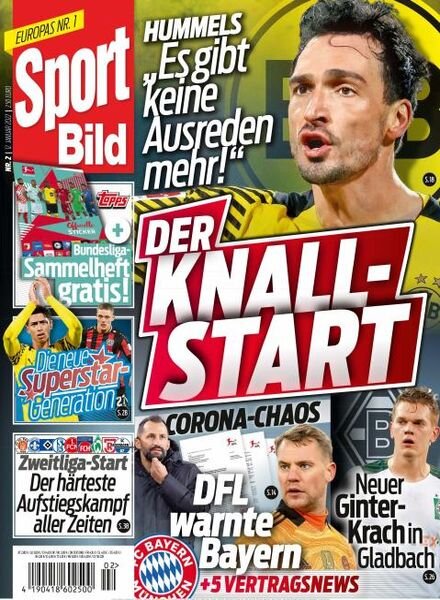 Sport Bild – 12 Januar 2022 Cover