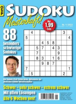 Sudoku Meisterhaft – Nr 1 2022