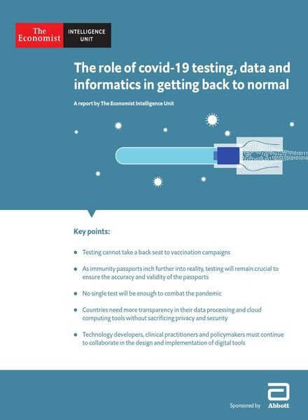 The Economist (Intelligence Unit) – The role of covid-19 testing, data and informatics in getting back to norm Cover