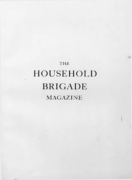 The Guards Magazine – November 1911 Cover