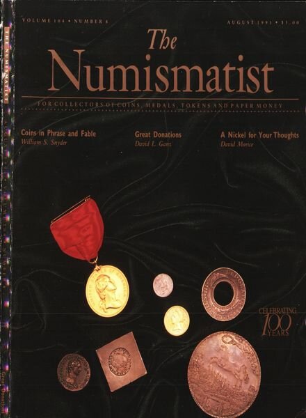 The Numismatist – August 1991 Cover