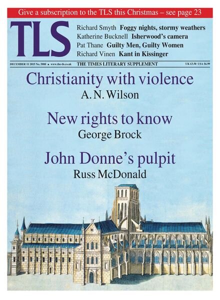 The Times Literary Supplement – 11 December 2015 Cover