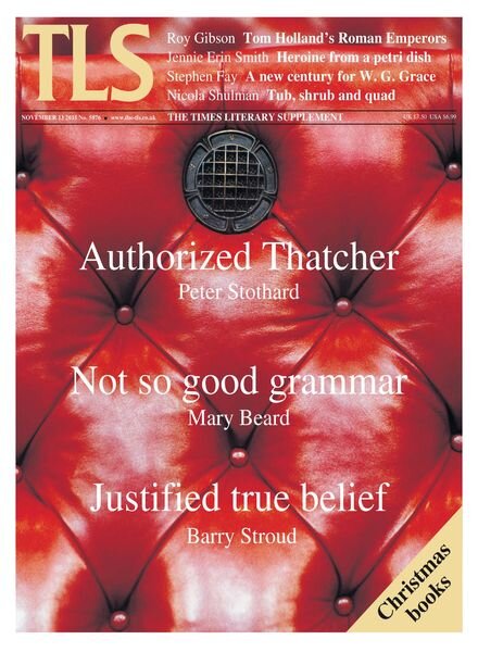 The Times Literary Supplement – 13 November 2015 Cover