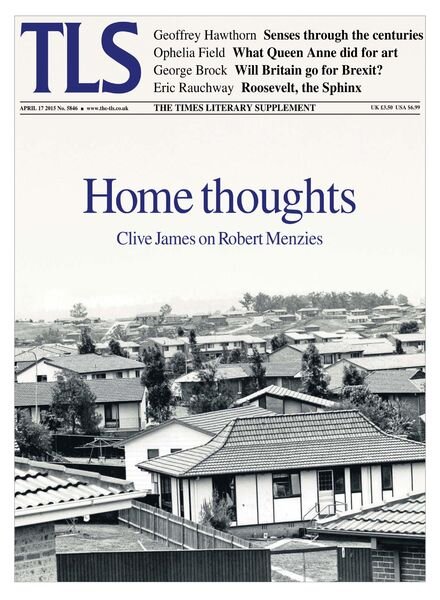 The Times Literary Supplement – 17 April 2015 Cover