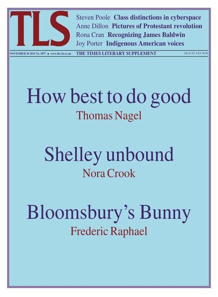 The Times Literary Supplement – 20 November 2015 Cover