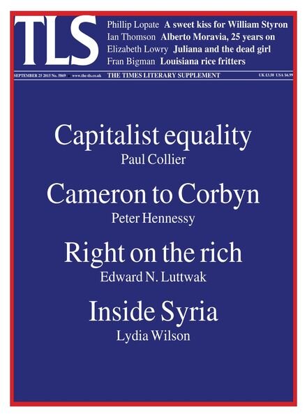 The Times Literary Supplement – 25 September 2015 Cover