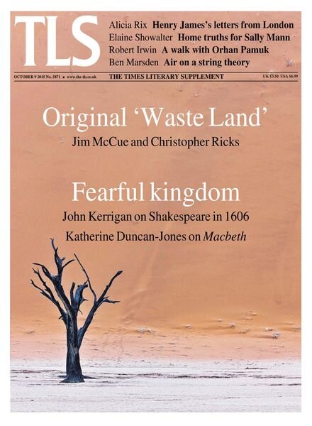 The Times Literary Supplement – 9 October 2015 Cover