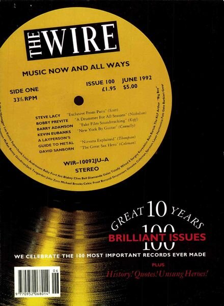 The Wire – June 1992 (Issue 100) Cover