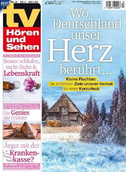 TV Horen und Sehen – 14 Januar 2022 Cover