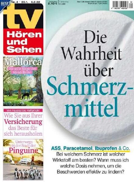 TV Horen und Sehen – 21 Januar 2022 Cover