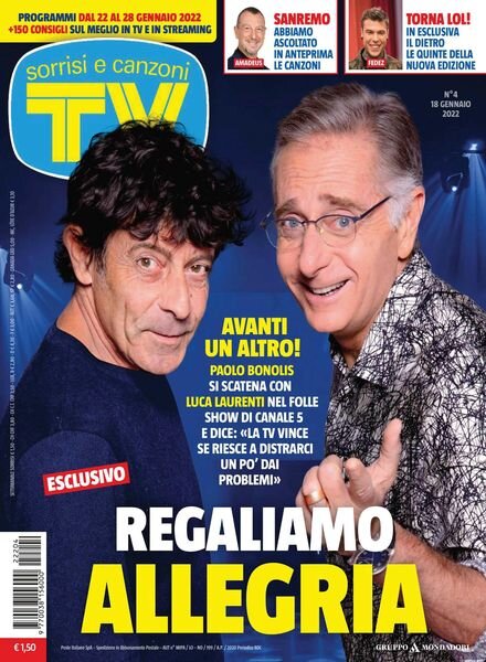 TV Sorrisi e Canzoni – 18 gennaio 2022 Cover
