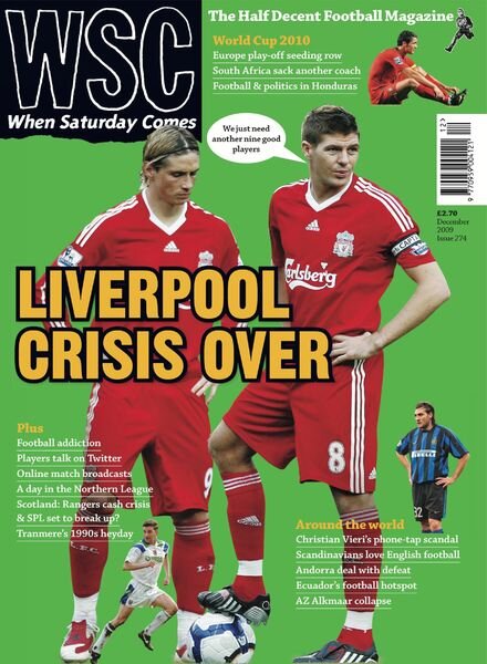 When Saturday Comes – December 2009 Cover