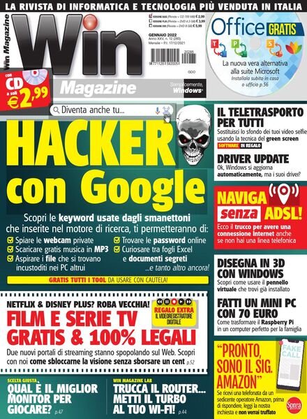Win Magazine – Gennaio 2022 Cover