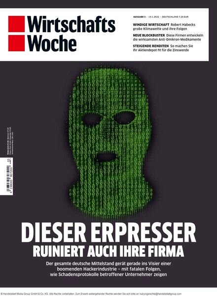 Wirtschaftswoche – 14 Januar 2022 Cover