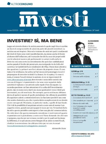 Altroconsumo Investi – 1 Febbraio 2022 Cover