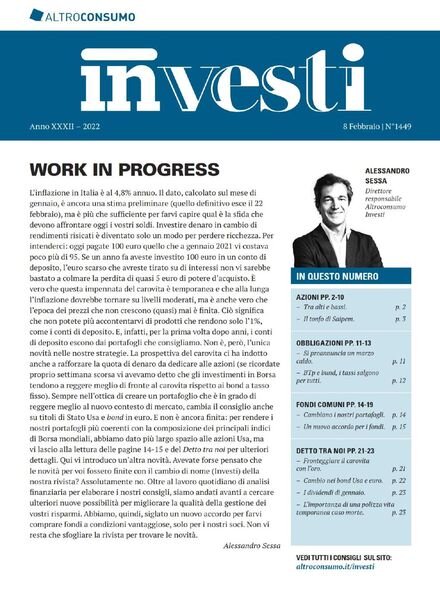 Altroconsumo Investi – 8 Febbraio 2022 Cover
