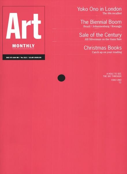 Art Monthly – December-January 1997-98 Cover
