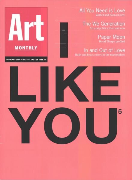 Art Monthly – February 2000 Cover