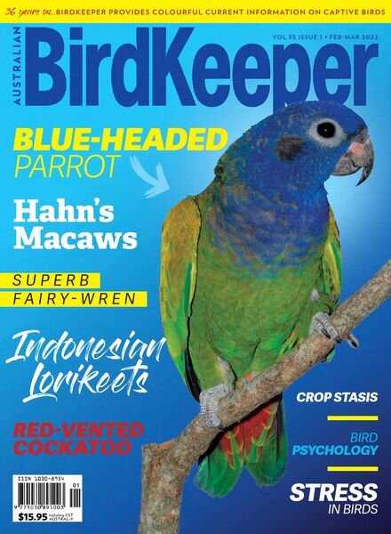 Australian Birdkeeper – Volume 35 Issue 1 – February-March 2022 Cover